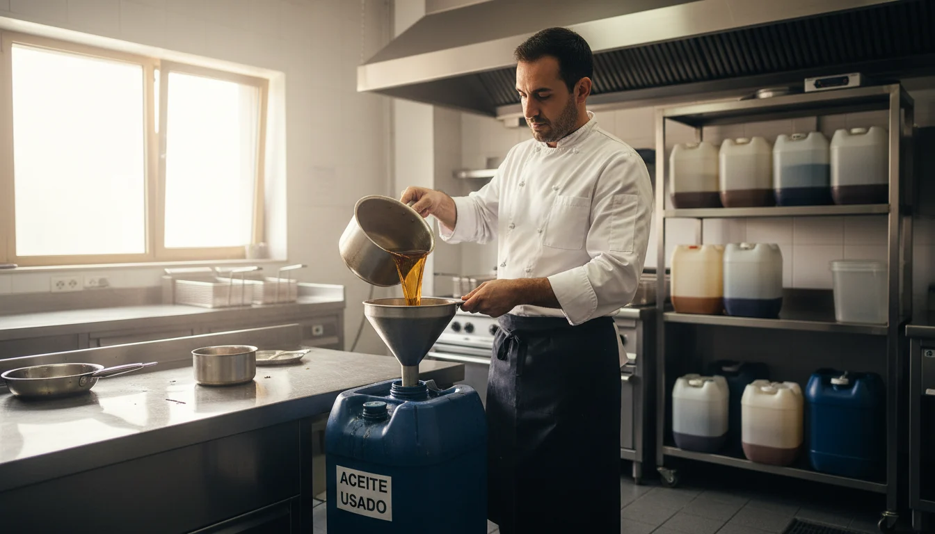 Cómo gestionar los residuos de aceite de cocina en la hostelería