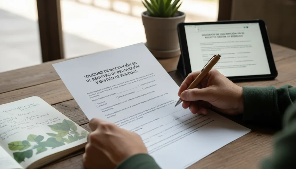 Guía completa para la inscripción en el Registro de Producción y Gestión de Residuos, detallando los pasos y requisitos esenciales para empresas del sector.